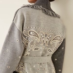 Alanui
Bandana Embroidered Patchwork Wool Cardigan